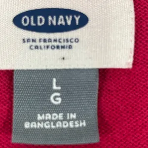 Old Navy V Neck Cardigan Women L Fuchsia Long Sleeve 100%‎ Cotton Button Up thumbnail 5
