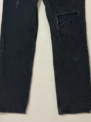 Abercrombie 90s Relaxed High Rise Distressed Black Jeans 28 / 6 thumbnail 3