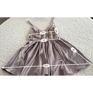 Vintage Victoria's Secret Babydoll Lingerie Dress Satin Lace Size Large VS VTG thumbnail 4