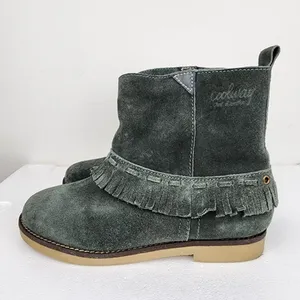 Coolway Grey Suede Ankle Boots Fringe Bobo Accent Size 8 thumbnail 3