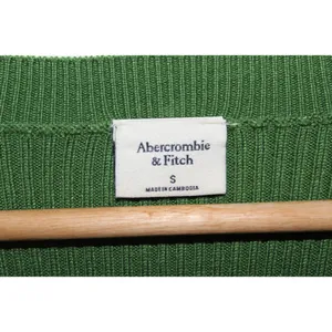 Womens Abercrombie & Fitch Green Ribbed Knit Long Sleeve Scoop Neck Sweater Sz S thumbnail 3