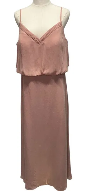 Azazie Rebecca Bridesmaid Dress Dusty Rose Pink‎ Custom Size Womens Wedding Prom thumbnail 1
