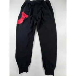 True Religion Womens Joggers Black Red Horseshoe Logo Loungewear Sweatpants M thumbnail 2