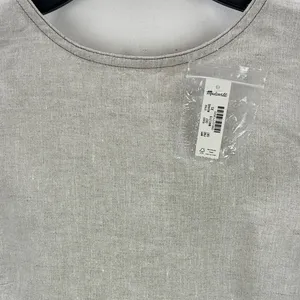 Madewell Linen Pleated Shell Top Sleeveless Minimalist Oat Beige XS NWT thumbnail 8