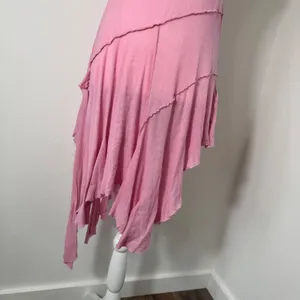 Free People Sing‎ Out Loud Tunic Top Dress Asymmetrical Pink New Womens S thumbnail 3