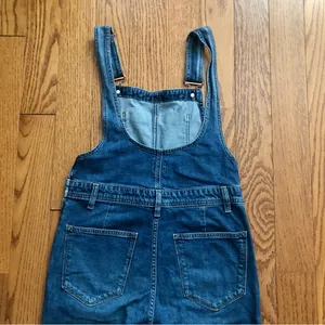 GAP Long & Lean Denim Overalls Blue Organic Cotton Casual Women's Size S NWOT thumbnail 11