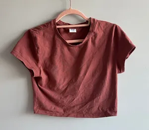 aritzia red tna crop top thumbnail 1