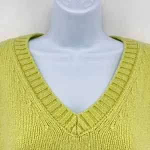 Favorite Daughter The William Sweater Citron Green V-Neck Wool Cashmere M EUC‎ thumbnail 5