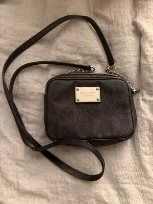 Michael Kors Black Logo Leather Crossbody thumbnail 1