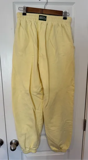 Daily Drills Yellow Henley Fleece Elastic-Waist Sweatpants thumbnail 1