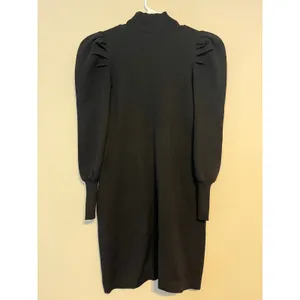Melonie T Black Mock Neck Puffed Sleeve Sweater Dress Size S thumbnail 5