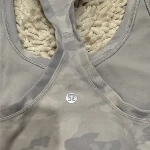 Lululemon Athletica White Camouflage Tank Top thumbnail 2