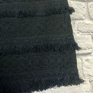 Anthropologie HD in Paris black eyelet fringe skirt thumbnail 3