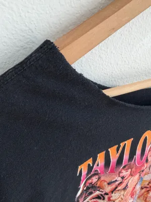 Taylor Swift Eras Tour Black Graphic Off the Shoulder T-Shirt thumbnail 2