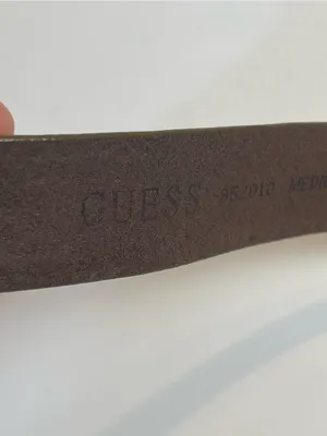 Vintage GUESS Italian Full Grain Leather Studded Brown Belt Medium thumbnail 4