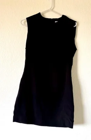 ZARA Women's Black Sleeveless Mini Dress Size Medium (EUR M / USA M) Back Zip thumbnail 1