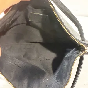 COACH‎ Convertible Crossbody in Black Pebble Leather Chain Link thumbnail 6