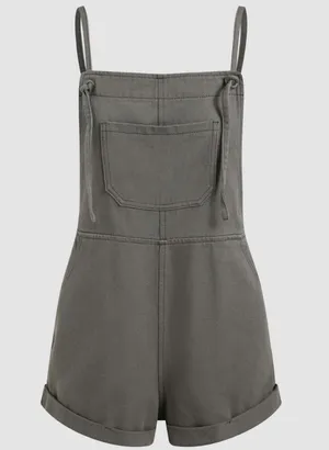 CIDER DENIM POCKET ULTRA SHORT ROMPER - medium thumbnail 1