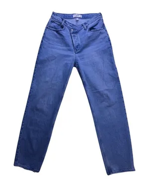 Abercrombie & Fitch‎ The Dad High Rise Jeans Womens 27/4R Blue Cross Over Denim thumbnail 1