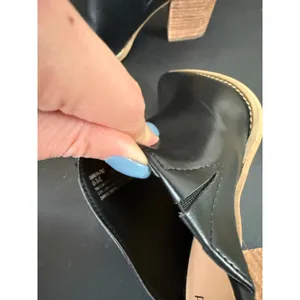 NWOT ABOUND Maya Block Heel Mule Pointed Black Faux Leather Womens 6 thumbnail 5