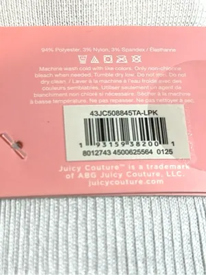 Juicy Couture Pink and White Sock Liners 6 pairs thumbnail 6