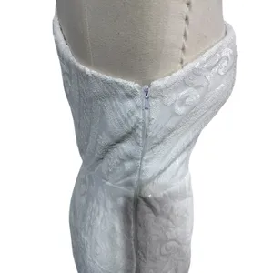 Women's White‎ One Shoulder Lace Sequin Formal Dress Elegant Stunning Bridal 8 thumbnail 5