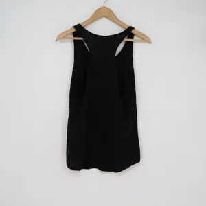 Unbranded Womens Racerback Tank Top Black Scoop Neck Sleeveless Casual Shirt thumbnail 2