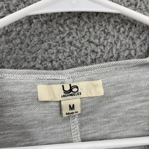 YA Los Angeles Women M Gray Green Dip Dye Pullover Casual Hoodie‎ thumbnail 4