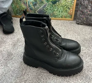 Madden Girl Combat Black Boots thumbnail 2