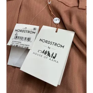 House Of Aama Nordstrom Harlem's Fashion Row Tan Stripe Pleated Pants‎ 12 NEW thumbnail 5