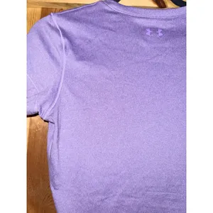 Under Armour Womens Small Purple HeatGear Fitted Short Sleeve Athletic Shirt Gym thumbnail 7