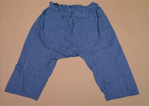 Free people pants blue striped wide leg harem pants xl thumbnail 3
