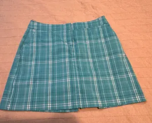 Izod Teal Plaid Skort thumbnail 1