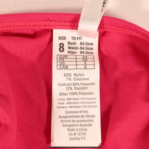 NWT Quilted Hipster Bikini Bottoms in Persian Pink thumbnail 9