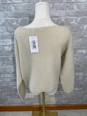 12th Tribe Blanc Cream Off the Shoulder Sweater thumbnail 3
