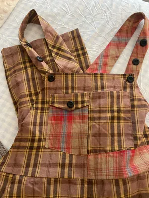 Shein plaid overalls  thumbnail 2