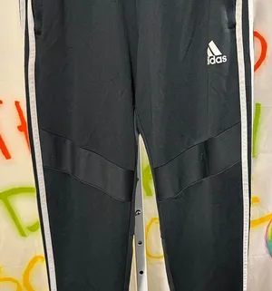 297. Adidas black track pants with white stripes Size M thumbnail 1