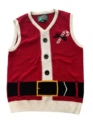 Santa Ugly Christmas Sweater Vest Women Size Small Tacky Christmas Santa Costume thumbnail 11
