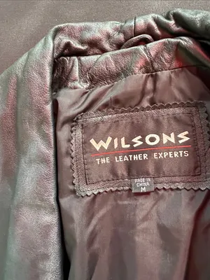 Wilsons Leather Black Leather Trench Jacket thumbnail 2