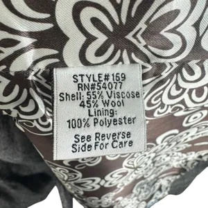 CAbi Wool Blend Shakespeare Tweed Brown Single Breasted Pea Coat Chic Size‎ 4 thumbnail 7