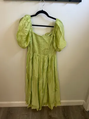 ASTR the Label Lunaria Pleated Bustier Midi Dress Celery thumbnail 3