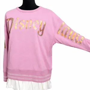 Disney Parks 50th EARidescent Pink Gold Sweatshirt Y2K Coquette Pullover Size LG thumbnail 6