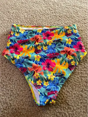 CD07 woman size L swimsuit bathing suit bottom large high waist thumbnail 3