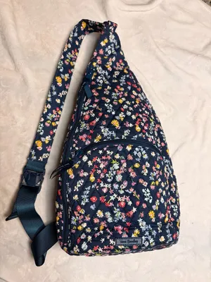 Vera Bradley Essential Sling Backpack in Scattered Wildflowers Pattern thumbnail 1