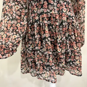 Bardot Cut Out Frill Dress Floral‎ Long Sleeve Back Tie Mini XS Cottage Prairie thumbnail 5