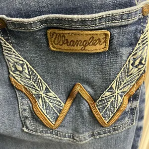 Wrangler Dark Wash Faded Bootcut 5-Pocket Jean w/ W Design on Back Pockets 13 thumbnail 9