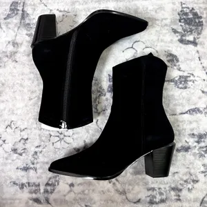 Paolo Wynn Western Suede Ankle Boots Booties Sz6.5M thumbnail 2