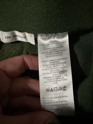 Maeve x Anthropologie Colette High Rise Topstitch Green Wide Leg Sweatpant MP. Inseam 29in, mid 12in, waist 28in. Sun damage shown in pictures thumbnail 6