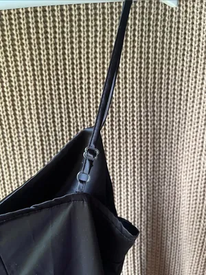 Black Satin Slip Dress with Side Slit - Women thumbnail 5