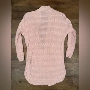 Lauren Ralph Lauren Pink Cable Knit Open Front Cardigan thumbnail 5